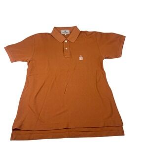 Kent & Curwen Mens Short Sleeve Pique Polo Shirt Burnt Orange Large